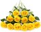 12 PCS Artificial Flowers Roses Silk Flowers Fake Long Stem Artificial (Yellow)